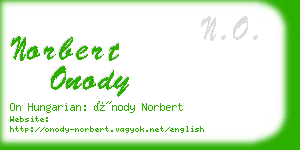 norbert onody business card